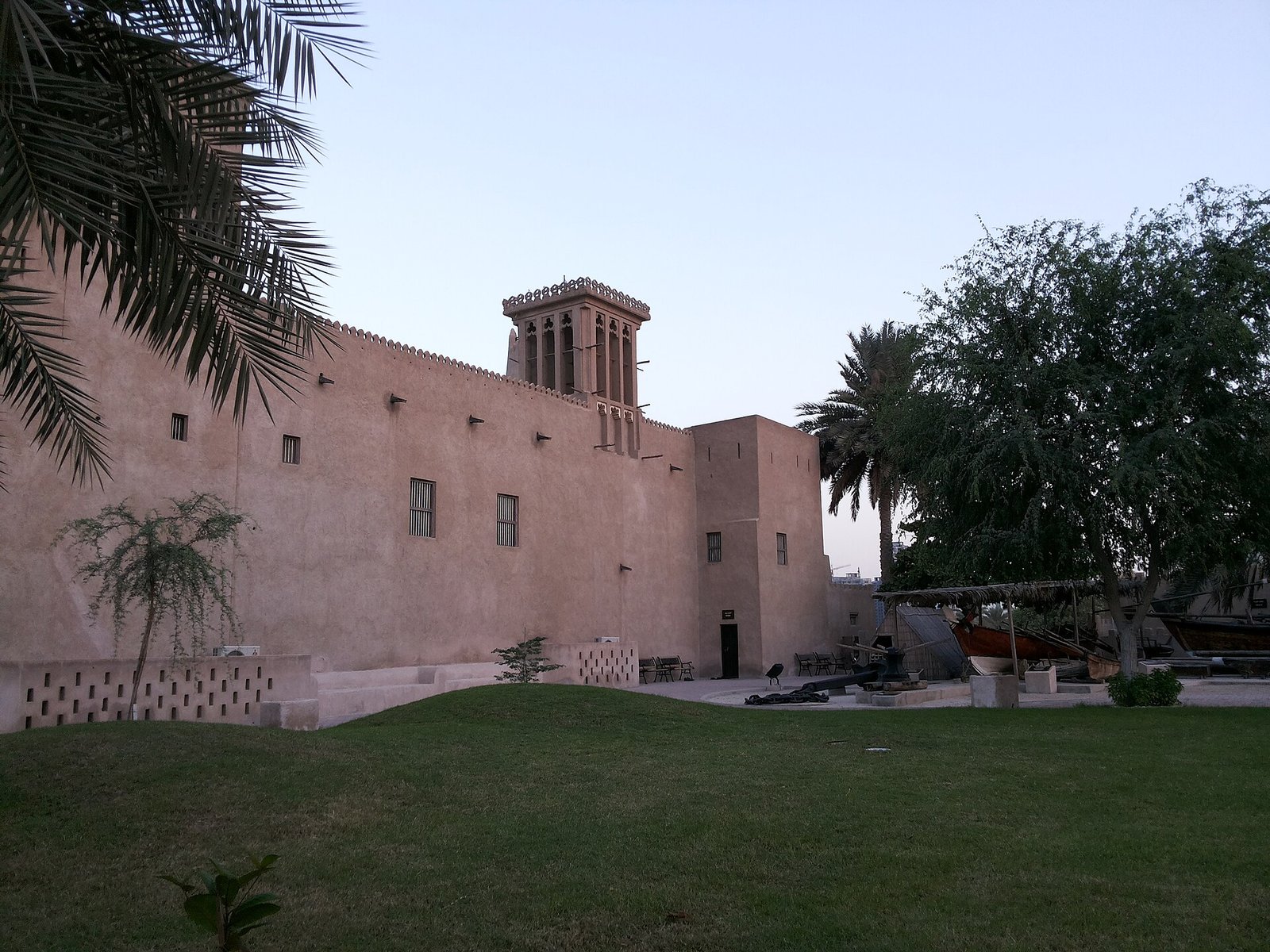The wind tower and coral-stone walls of the 18th-century Ajman Fort, now the Ajman Museum
