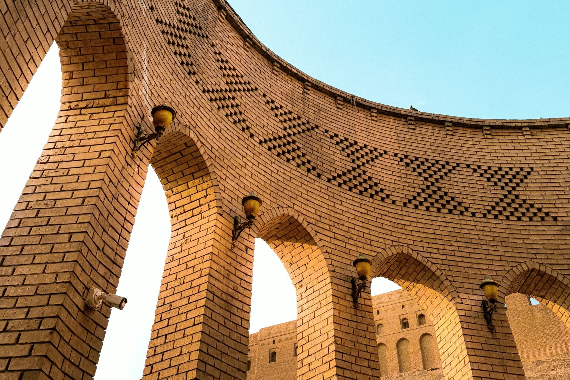 Patterned brick arches at the foot of the Erbil Citadel, Iraq