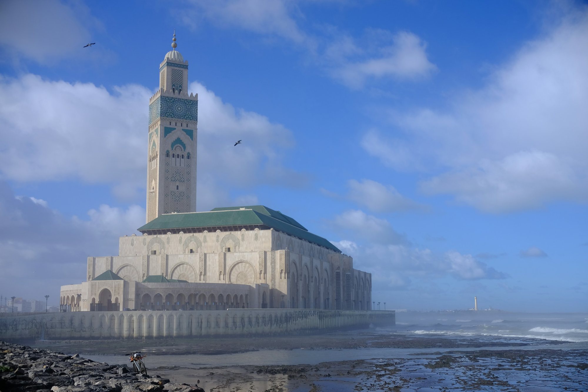 The Hassan II Mosque on the Atlantic shore, Casablanca